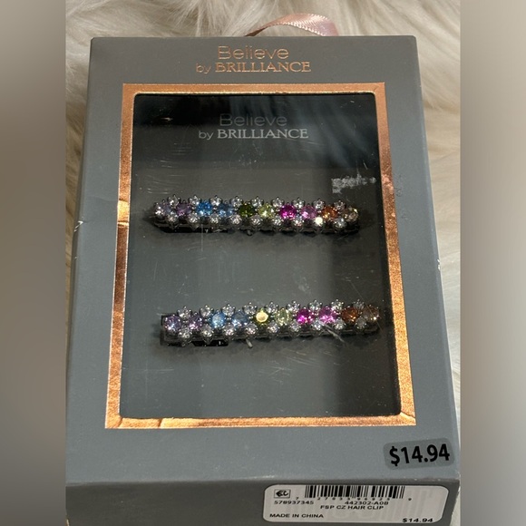 Brilliance Accessories - Multi Color CZ Rhinestone Hair Clip